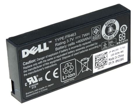 DELL POWEREDGE SERVER 2950 PERC 5I SAS SATA RAID BATTERY FR463 P9110