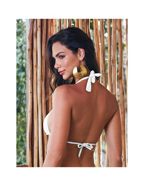 Bikini Tops Top Alongado Ilhos Branco Brand Lua Morena