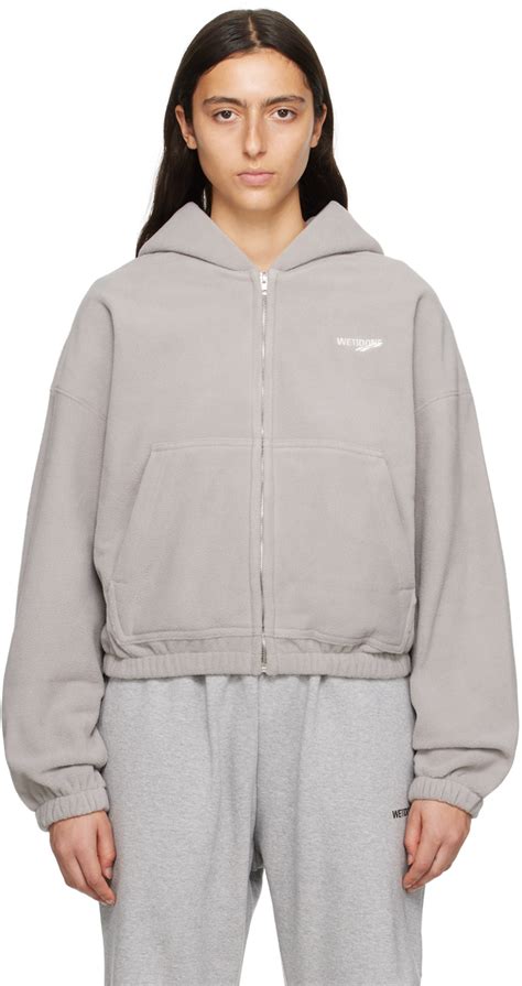 We11done Gray Wave Logo Hoodie Ssense Canada