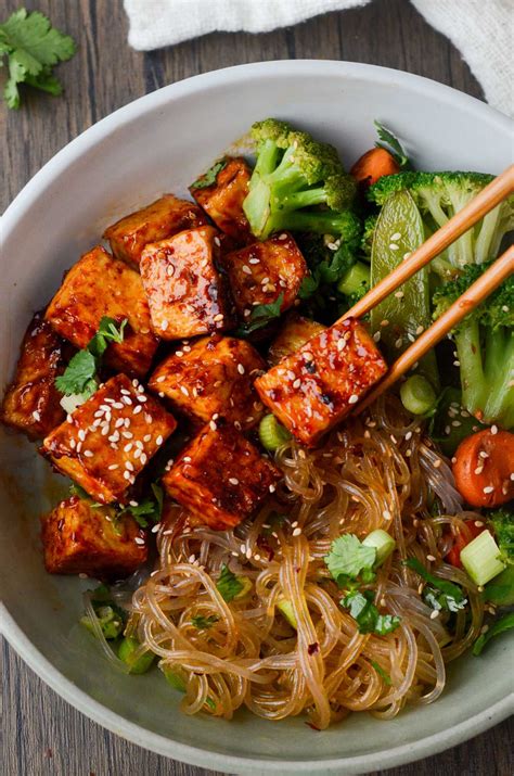 Korean Tofu Noodle Bowl Recipe In Vegetarian Recipes Whole