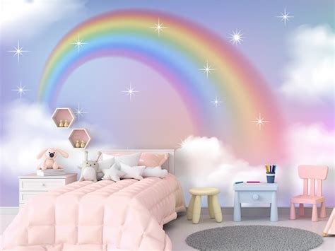 Colorful Kids Rainbow Wallpaper Perfect For School Murals, 46% OFF