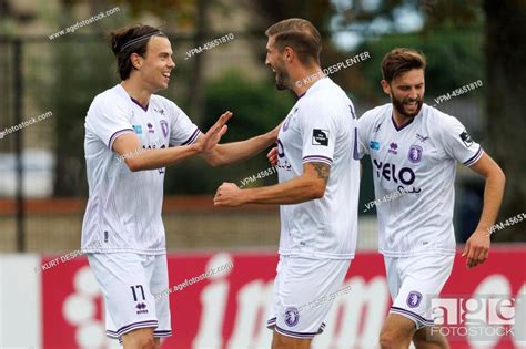 Beerschot S Nokkvi Thorisson Celebrates After Scoring During A Soccer