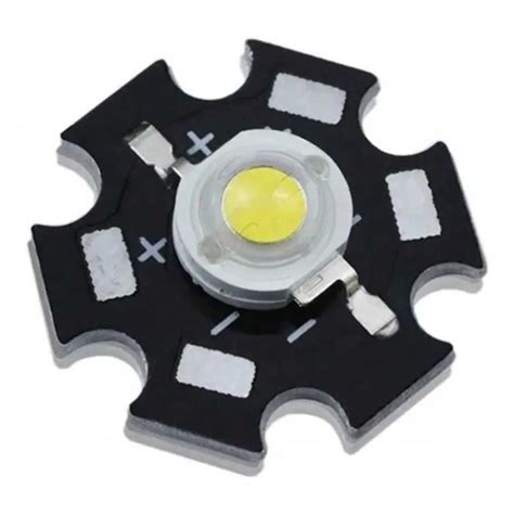 LED SMD 3W Blanco Cálido 3000K Con Disipador Para Acuario Pecera Lámpara