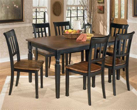 Signature Design By Ashley Owingsville 7 Piece Rectangular Dining Table Set Wayside Furniture