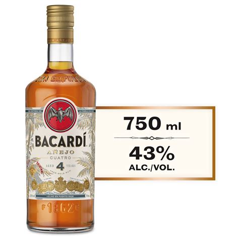 Bacardi Anejo Year Old Premium Caribbean Rum Abv Ml Shop