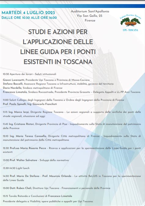 Studi E Azioni Per Lapplicazione Delle Linee Guida Per I Ponti