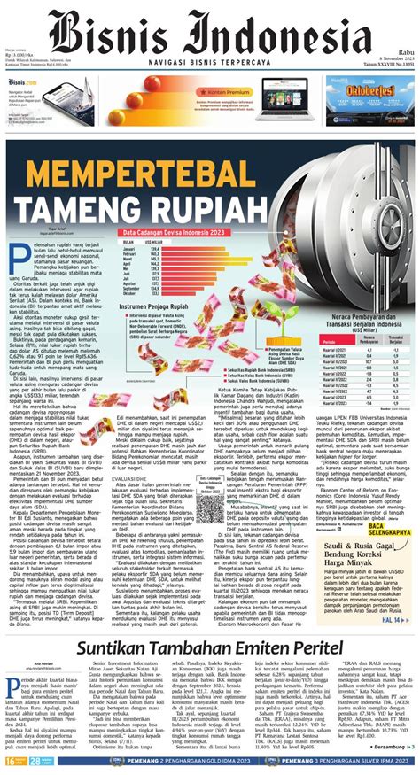 Bisnis Indonesia 08 November 2023 Dataindonesia Id