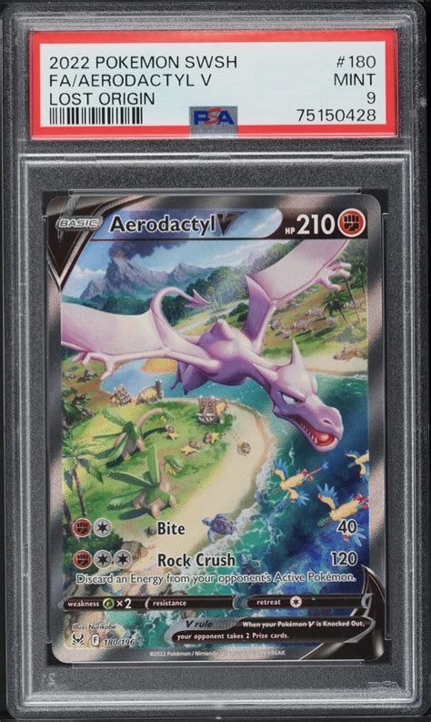 Pokemon Sword Shield Lost Origin Alt Art Aerodactyl V Psa