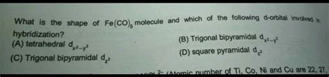 What Is The Shape Of Fe Co Molecule