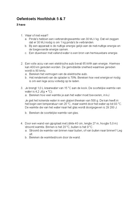 Oefentoets H5 H7 3H Oefenen Oefentoets Hoofdstuk 5 7 3 Havo 1