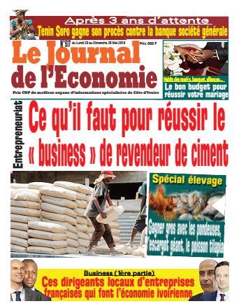 Couverture Du Journal Le Journal De L Conomie N Du