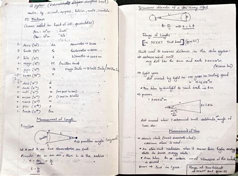 Solution Units And Measurements Class Ncert Physics Handwritten