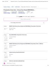 Preparation Chart Docx Group Case Study Individual Preparation Chart