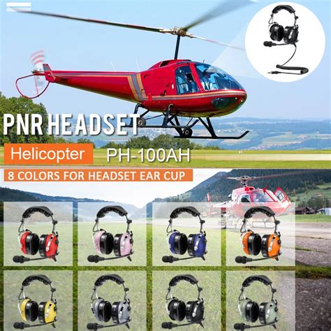 Helicopter Pilot Noise Cancelling Headset Pnr Aviation Noise Reduction Helicopter Headsets With