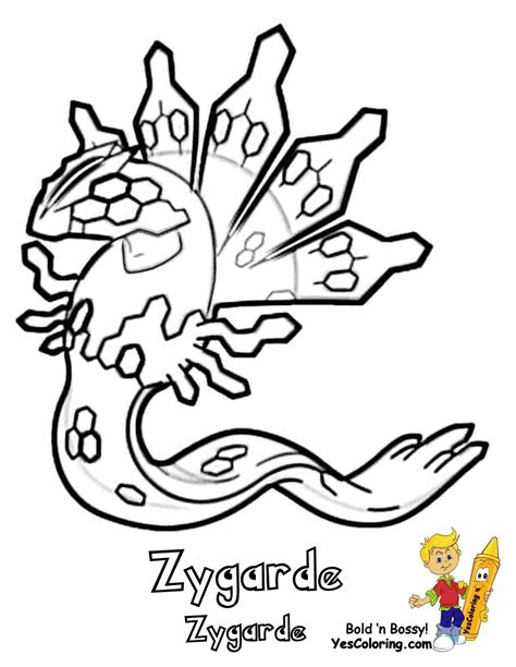 Pokemon Coloring Pages Zygarde | BubaKids.com