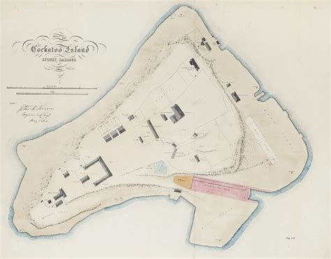 Plan of Cockatoo Island Sydney Harbour 1861. - Antique Print Map Room | Map print, Antique ...