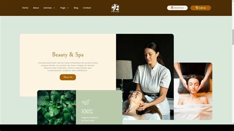 Nature Spa And Massage Elementor Template Kit Beauty Spa Massage