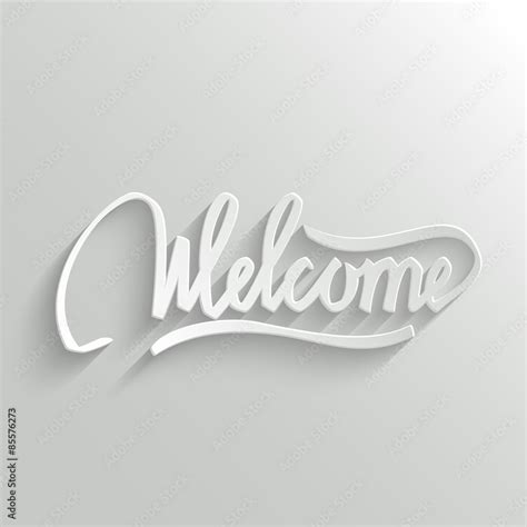 Welcome lettering Greeting Card Stock Vector | Adobe Stock