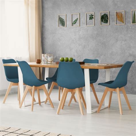 Lot De Chaises Sara Bleu Canard Pour Salle Manger Chaise De Salle