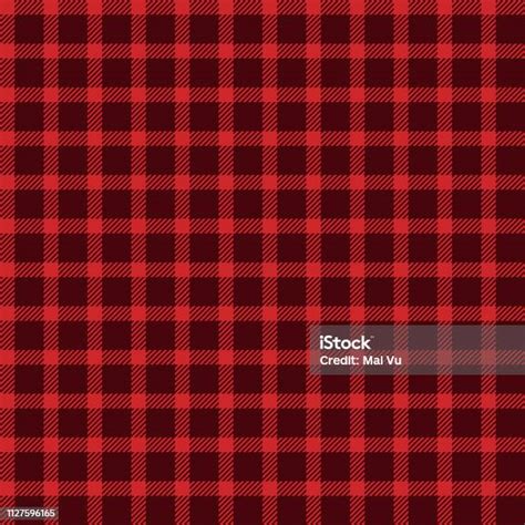 Red Buffalo Plaid Seamless Pattern Stock Illustration Download Image