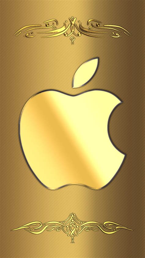 Wallpaper Logo Apple Gold