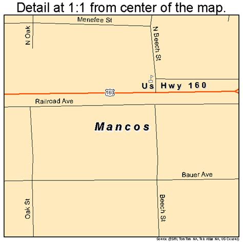 Mancos Colorado Street Map 0848115