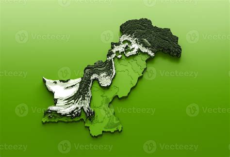 Pakistan Map, Pakistan independence day 3d illustration real Map of ...