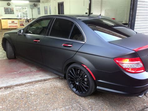 Mercedes Amg C Class Matte Black Wrap By Wrapping Cars