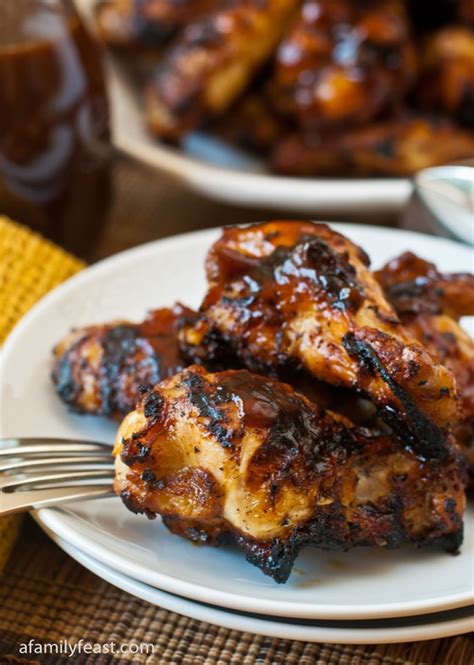 Bourbon Spice Barbecue Chicken Wings - A Family Feast