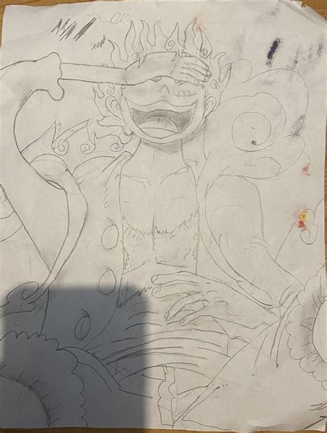 Sun god luffy drawing : r/OnePiece