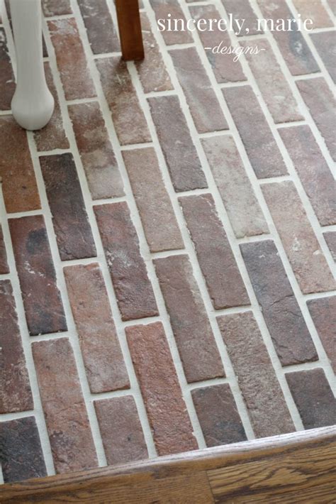 DIY Faux Brick Flooring - Sincerely, Marie Designs