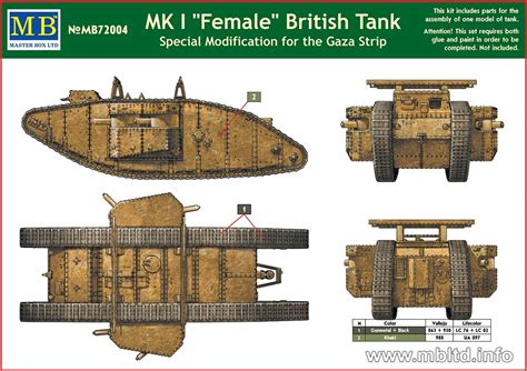 Michigan Toy Soldier Company : Master Box Ltd. - WWI British Female Mk ...