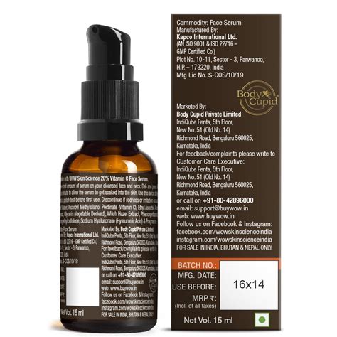 WOW Skin Science Vitamin C Face Serum - 30ml – Soni Cosmetics