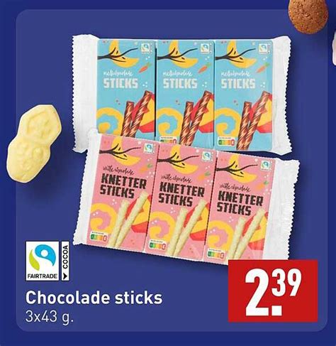 Chocolade Sticks Aanbieding Bij Aldi Folderfeestnl