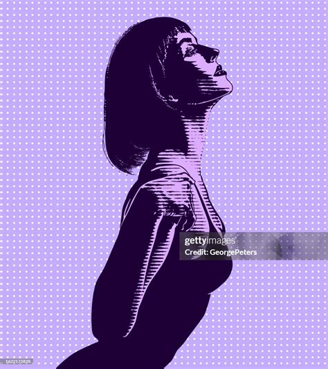 Beautiful Woman With Eyes Closed High Res Vector Graphic Getty Images