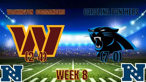 Carolina Panthers Season VII Week 8 2 4 Commanders Vs Panthers