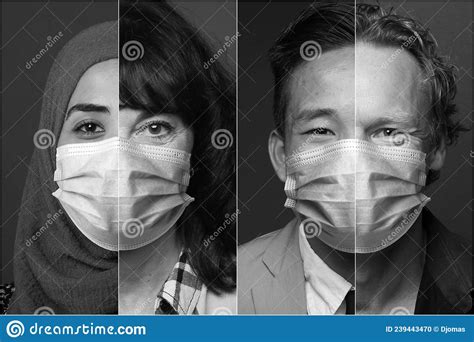 Beautiful People Wearing A Mouth Mask Stock Photo Image Of Ffp2