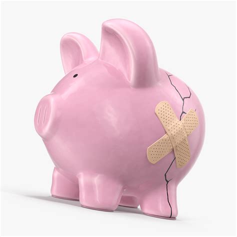 Cracked Piggy Bank 3d Model 3d Model 29 Max Gltf Ma Unitypackage