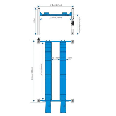 Elevador 4 Columnas Alineacion 4 000 Hfl4145e ACO