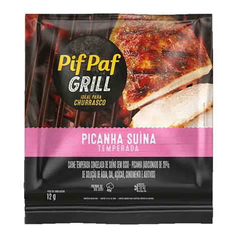 Picanha Suína Temperada Congelada Pif Paf Grill Pif Paf Alimentos