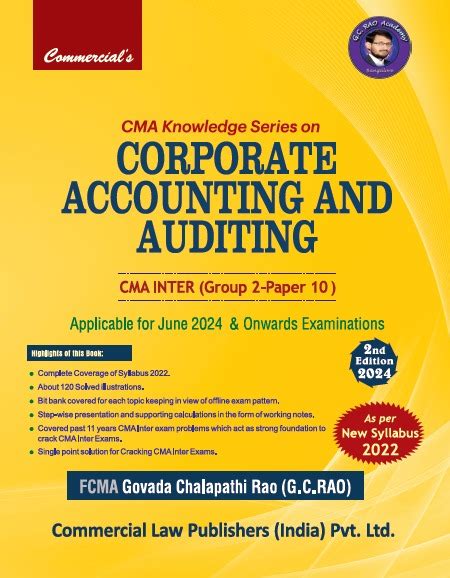 Cma Knowledge Series On Corporate Accounting And Auditing Cma Inter G