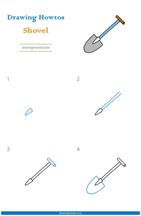 How to Draw a Shovel - Step by Step Easy Drawing Guides - Drawing Howtos