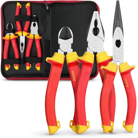 Effektwerk 3 Pc Electricians Pliers Set Insulated VDE Tested For