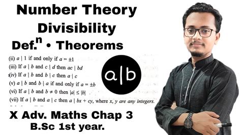 Arithmetic Integers Divisibility Number Theory Theorems Th Adv