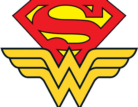 Download Drawn Superman Superwoman Wonder Woman Supergirl Logo Png