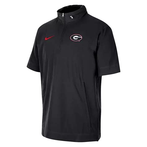 Nike Georgia Bulldogs Coaches Half-Zip Short Sleeve Jacket | Academy