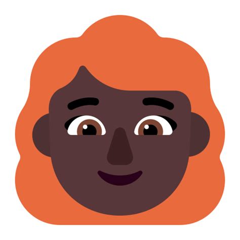 Donna Carnagione Scura E Capelli Rossi Emoji