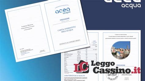 Acea Ato 5 presenta la carta d identità dell acqua Leggo Cassino