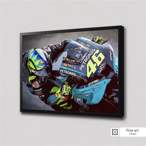 Valentino Rossi Moto Gp Bellas Artes Impresión De Edición Etsy