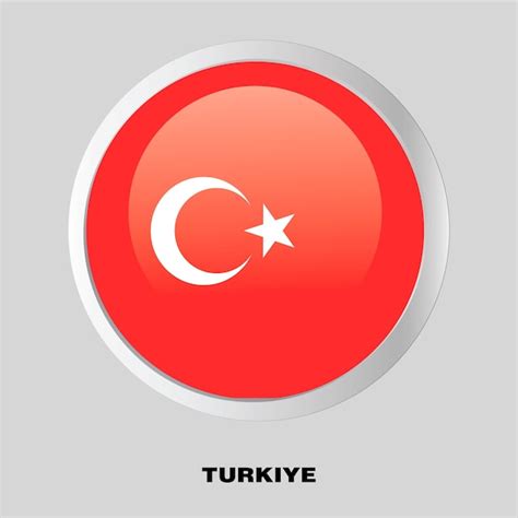 Premium Vector Vector Button Flag Of Turkey On Round Frame